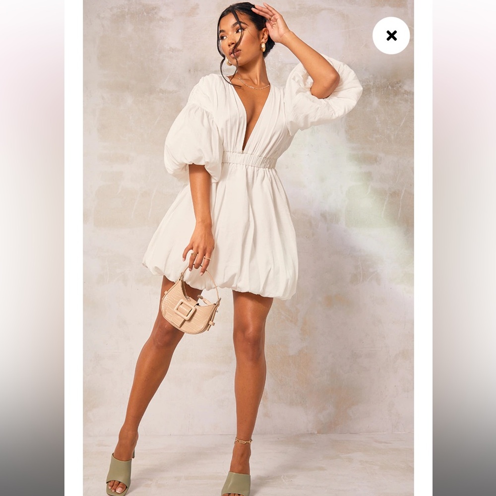 Pretty Little Thing White Dress, size S